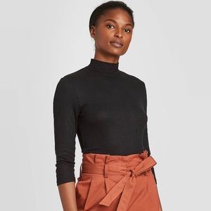 Prologue 3/4 sleeve ribbed turtleneck